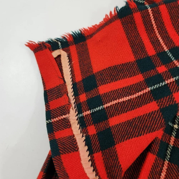 Vintage Girls  Plaid Schoolgirl Skirt Red Teacher's Pet - Picture 3 of 8